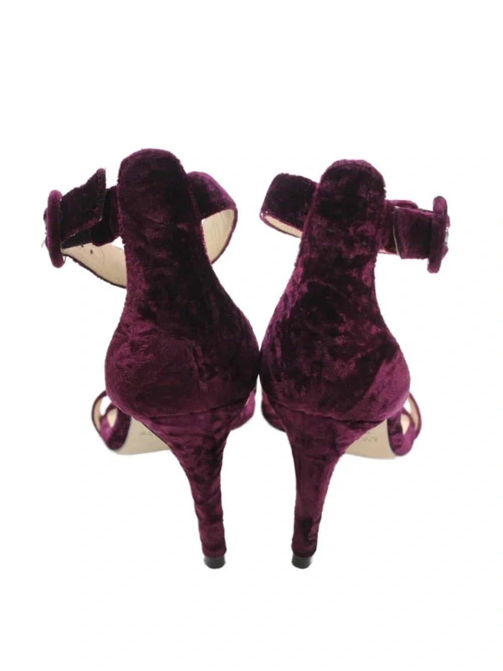 L'AGENCE Gisele Plum Velvet Ankle-Strap Sandal